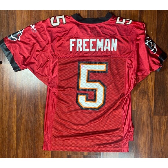Tampa Bay Buccaneers #5 Josh Freeman NFL Red Reebok Onfield Screen Jersey Mens S - Picture 3 of 9